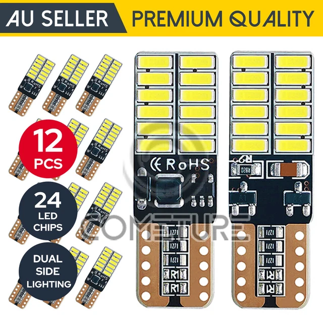 T10 For JAYCO LED CARAVAN INTERIOR WEDGE LIGHT BULB CAMPING RV 4WD 12V WHITE x12