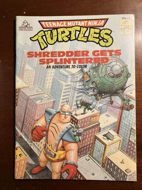 Teenage Mutant Ninja Turtles Shredder Gets Splintered Vtg Coloring Book 1988