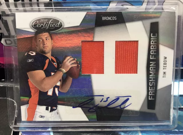 2010 Panini Certified Tim Tebow Rc Rookie Rpa Patch Auto Sp Refractor Broncos 2010 Panini Certified Tim Tebow Rc Rookie Rpa Patch Auto Sp Refractor Broncos