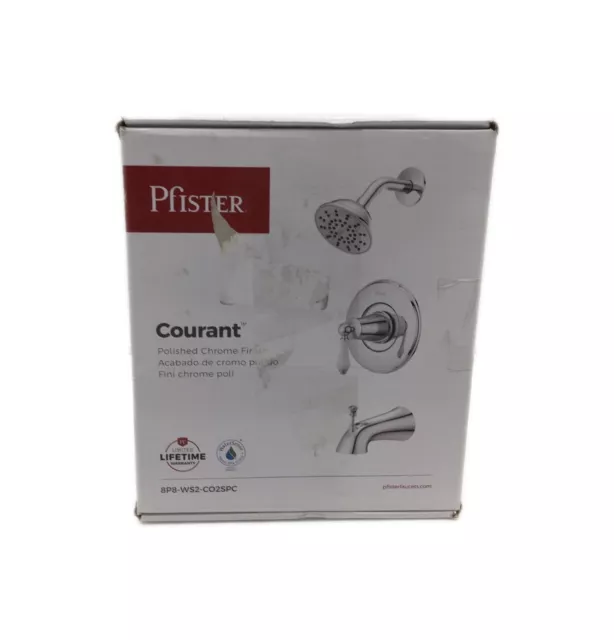 Pfister Courant Single-Handle 1-Spray Tub and Shower Faucet Polished Chrome