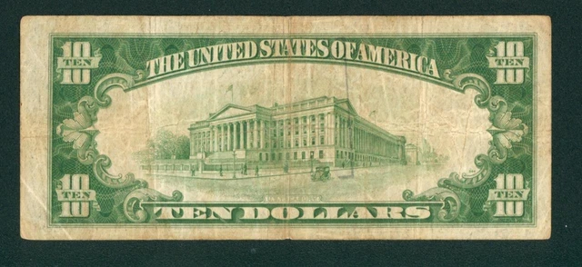$10 1934 LGS LIME ((LIGHT GREEN SEAL)) Federal Reserve DAILY CURRENCY AUCTIONS 3