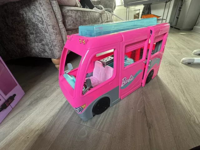 Barbie Dream Camper Van PlaySet Vehicle Doll Caravan Plus Loads Of Accessories