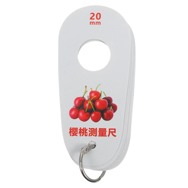Cherry Measuring Ruler CHERRY MEASURING CALIPER Fruit Size Gauge Classification Circles £5.99 ...