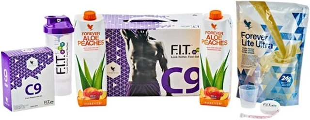 Paquete de 9 Forever Living Clean - Nuevos Sabores - Baya - Melocotón - Plan de Desintoxicación de 9 Días