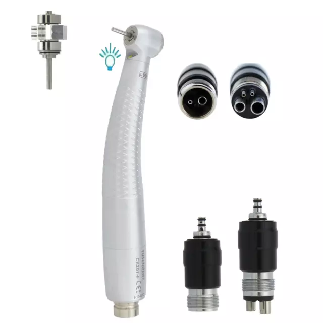 COXO Dental LED Self Power Turbine High Speed Handpiece Fit NSK Coupling 2/4Hole