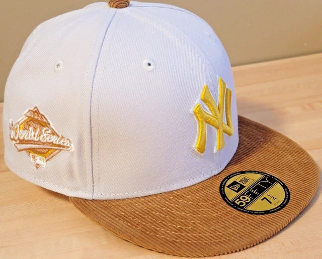 TAN Yankees New YORK Era HAT World Series 1996 Corduroy 7 1/4 CAP 59FIFTY Fitted
