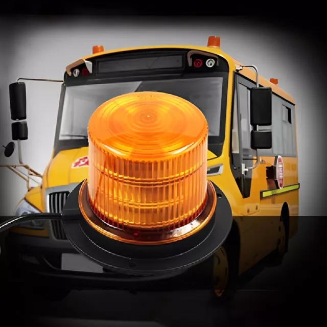 Car Auto Emergency LED Warning Light Amber Lamp Magnetic Flashing Strobe Beacon