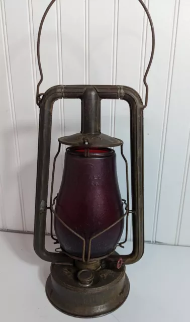 Red glass clearance lantern antique