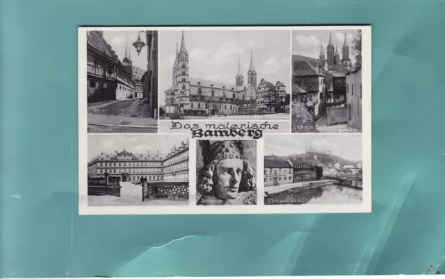 Bamberg - mehrt. sw-Karte mit Feldpost 1940 - Stempel Panz.Erz.Abt.35 - Rarität