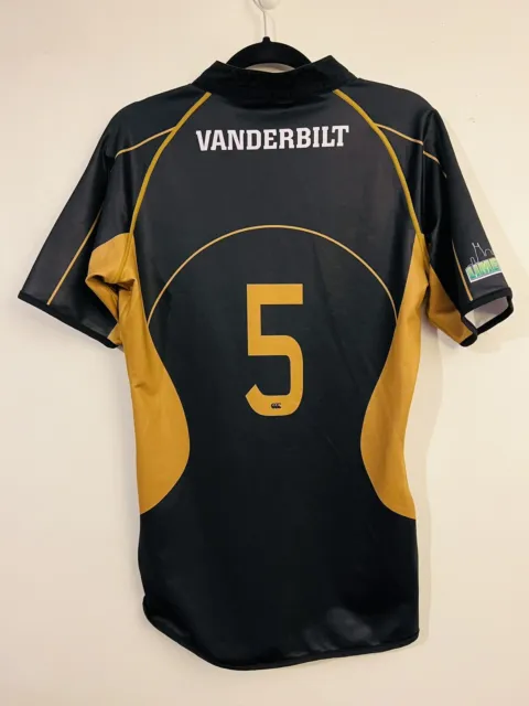 Canterbury of New Zealand Black Vanderbilt University Rugby Jersey Large #5 2