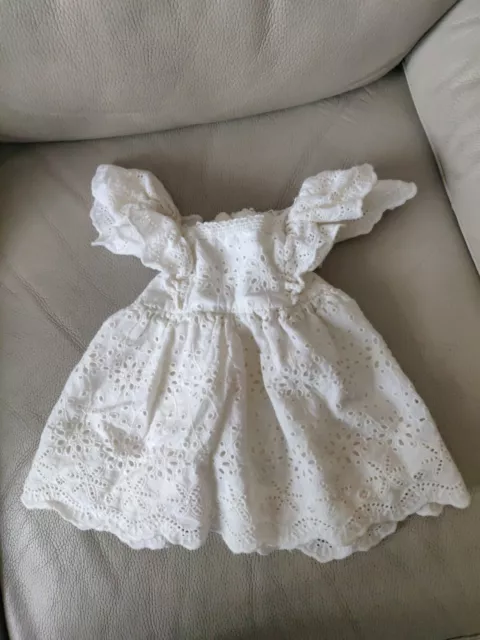 Baby Girl 3-6 Months Zara Cream Summer Dress Party Christening