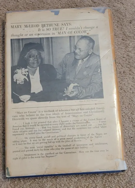 1949 African American Autobiography Signed Somerville Man Of Color Autograph