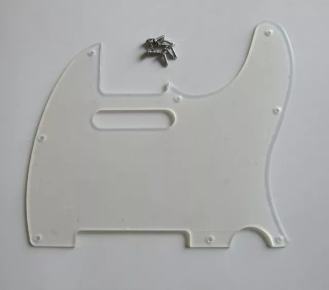 Transparent Tele Single Coil Guitar Pick Guard Clear Scratch Plate with Screws