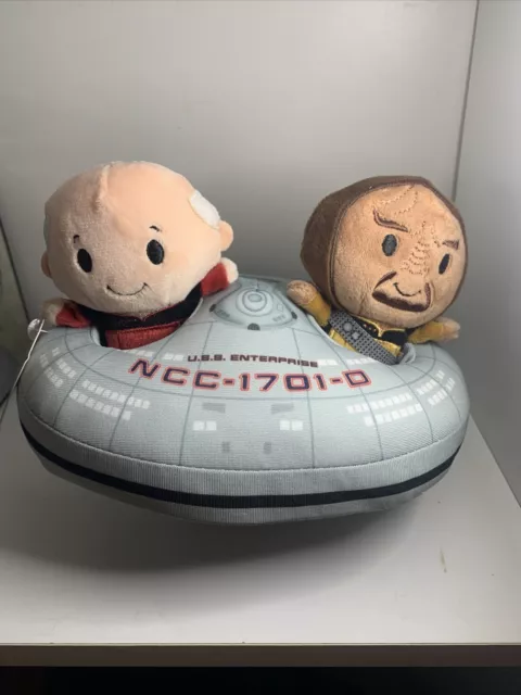 Hallmark Itty Bittys Picard & Worf USS Enterprise Star Trek Next Generation NEW