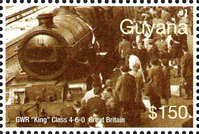 Guyana MNH Eisenbahn Lokomotive Dampflok Gwr King Klasse  4 6 0 England / 265