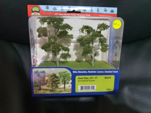 JTT Scenics 92311 Gum Tree two pack 3.5 to 4 inch HO Scale