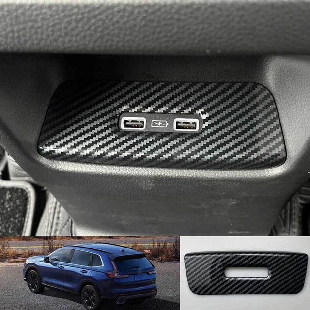 FOR HONDA CRV CRV 20232024 ABS Carbon Fiber Rear USB Socket Charger