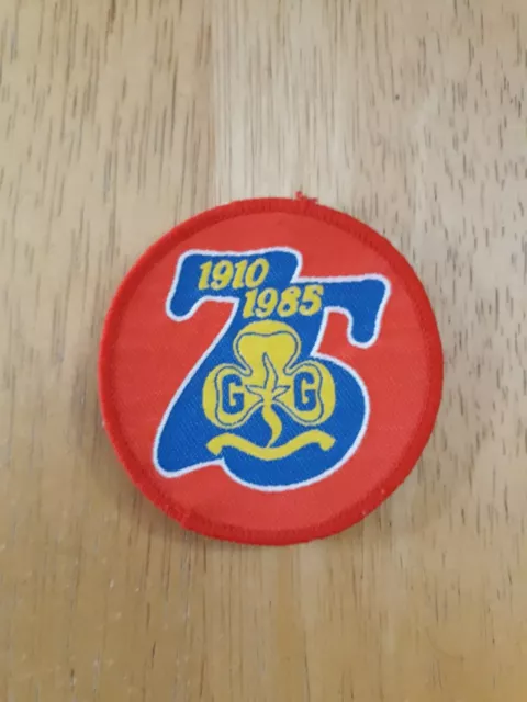 Girl Guides 75th Anniversary 1910 To 1985 Patch/Cloth Badge-Collectable