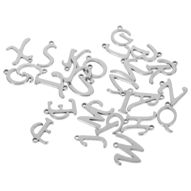 26Pcs Letter Pendants for DIY Bracelet Necklace Jewelry Making Alphabet Charms