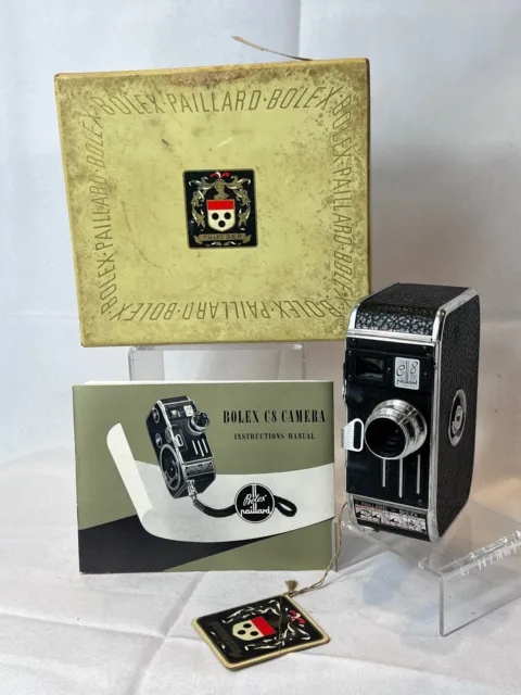 Paillard-Bolex C8 8mm Movie Cine Camera 1957 Paperwork In Original Box & Tags