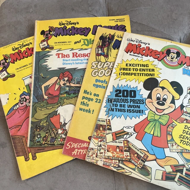 WALT DISNEY'S MICKEY Mouse and Disney 1976 & 1977 = In Total £20.00