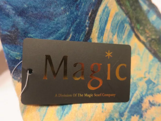 NEW w Tag Magic Scarf Company Blue and Tan Warm Soft Scarf   Free Shipping