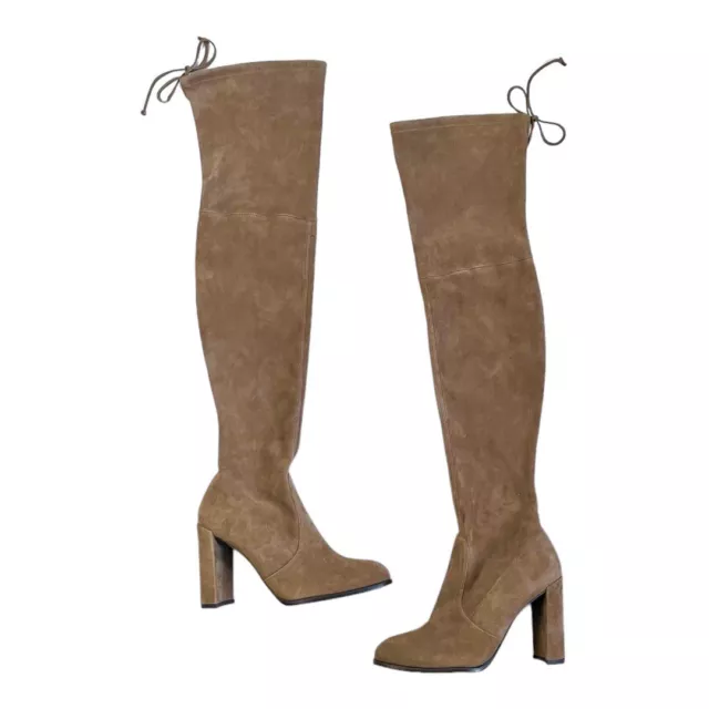 Stuart Weitzman Women's Taupe Suede Highland Over-The-Knee Boots (SIZE 7.5)