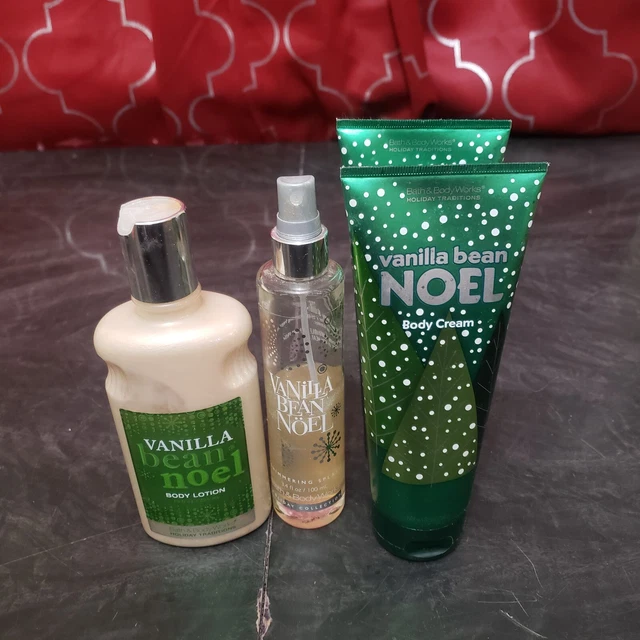 BATH & BODY Works Vanilla Bean Noel 8 oz Body Cream Lotion Shimmering