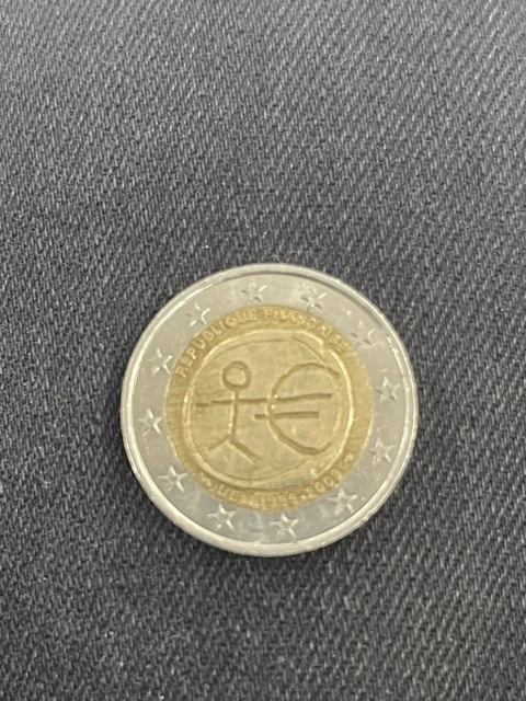 Pièce de 2 euros rare France UEM 1999-2009