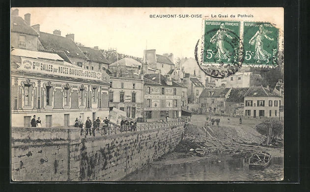 CPA Beaumont-sur-Oise, Le Quai du Pothuis 1910