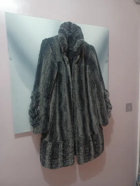 Anna Sui Faux Fur Coat. Size 10/12. Winter Coat. Statement Coat