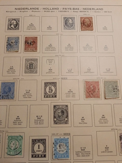 Briefmarken Holland Niederlande Mit Falz Befestigt Konvolut