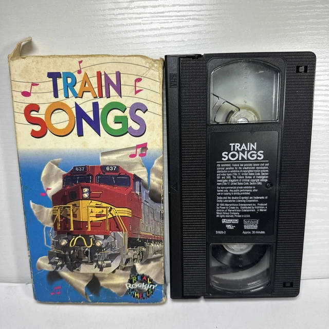 TRAIN SONGS VHS Real Rockin Wheels Kid Vision Video Music Tuffy the