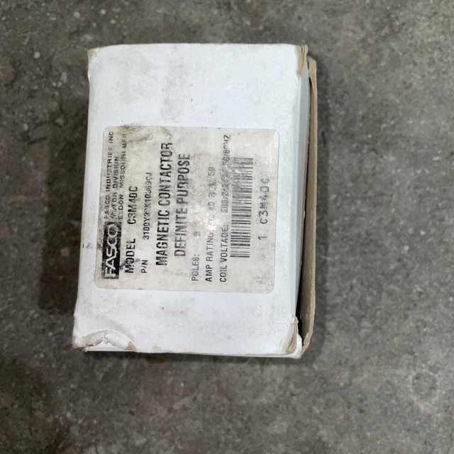 Fasco C3M40C Definite Purpose Magnetic Contactor P/N : 3100Y30K10369Cj