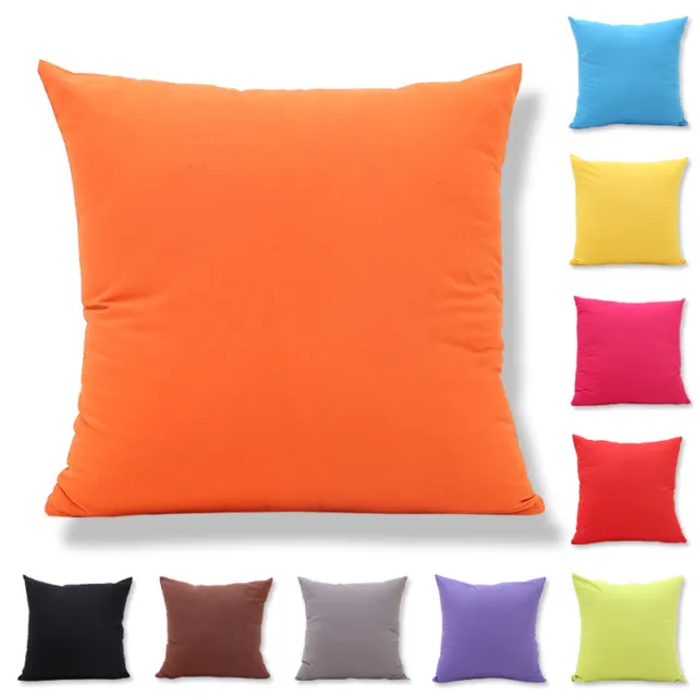 Solid Color Pillow Case Home Decor Cushion Covers 18x18 inch Sofa Pillow Covers