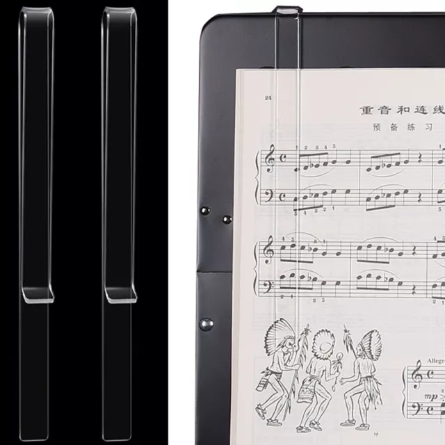 Multipurpose Clear Acrylic Music Book Stand Clip for Various Reading Materials