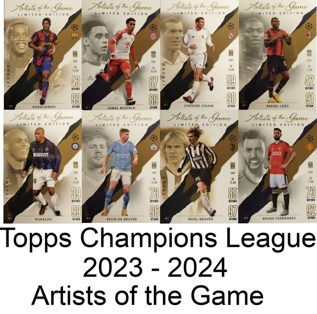 Topps Match Attax Champions League 2023/2024 selezione artisti del gioco AG1-AG8