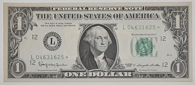 Series 1963 $1 FRN San Francisco Dist. STAR Note/L-* Block  - Crisp AU/UNC