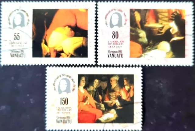 VANUATU 1993 Christmas - The 200th Anniversary of the Louvre, Paris Used Stamps