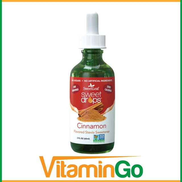 Sweetleaf Sweet Drops Cannella 2fl | 288 porzioni | Keto Friendly | Zero Zuccheri
