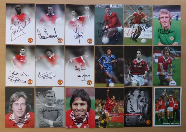 Official Manchester United Portrait Signed Club Cards - Individually Priced