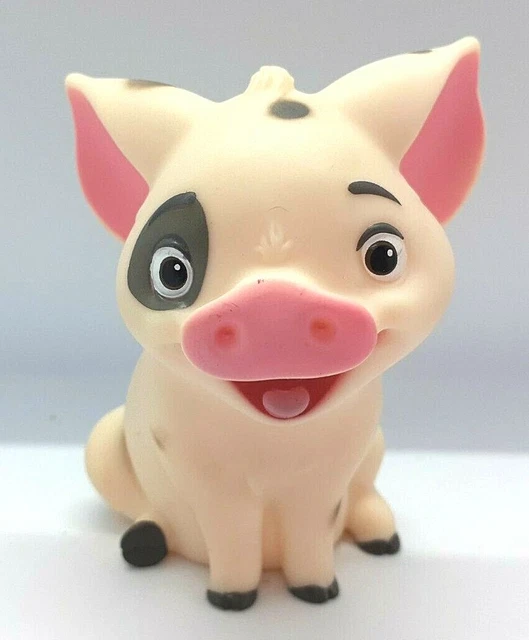 DISNEY MOANA PUA Pig 3.5" Plastic Figure, Hollow, Cake Topper, EUC cute ...