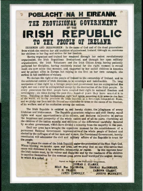1916 GPO The Proclamation of the Irish Republic A4 1916 Easter Rising Poster