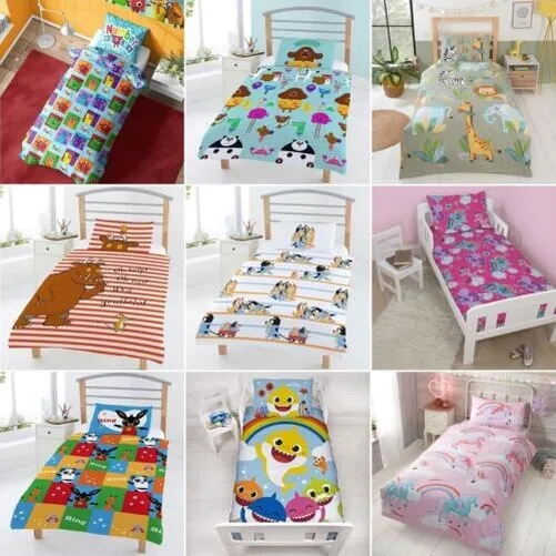 Junior Duvet Covers Generic & Character Bedding Toddler Cot - Girls Boys