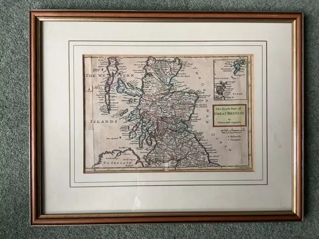 Antique Map of the North Part of 'Great Britain' - SCOTLAND - Herman Moll c1705