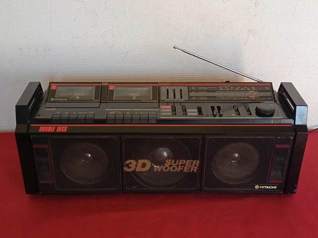 Ghettoblaster Hitachi TRK-930E – Boombox Vintage – Fonctionnel – Occasion