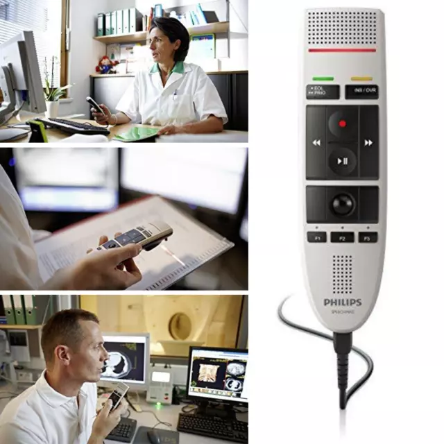 Philips LFH3200 SpeechMike III Pro Push Button Operation USB Professional PC-Dic