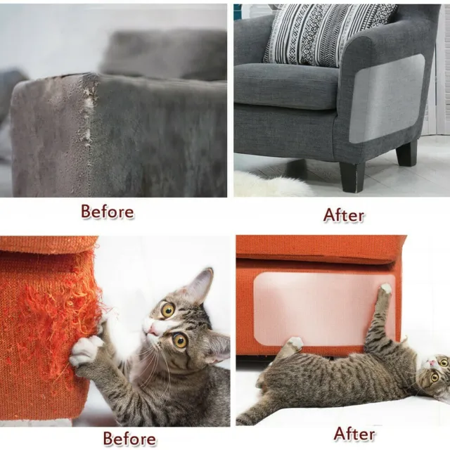 4x Pet Cat Anti-Scratch Guard Shield Tape Roll Sofa Walls Door Protector Sticker