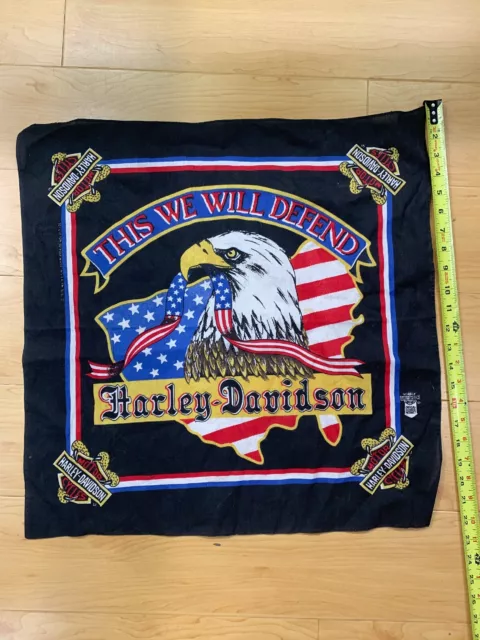 Rare Harley Davidson American Flag Usa Screaming Eagle Usa Bandana New