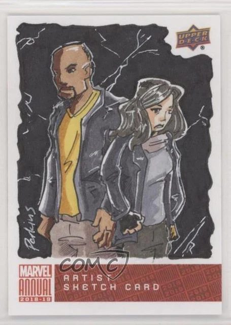 2018-19 Upper Deck Marvel Annual Sketch Cards 1/1 Nick Perkins Auto Sketch 1md